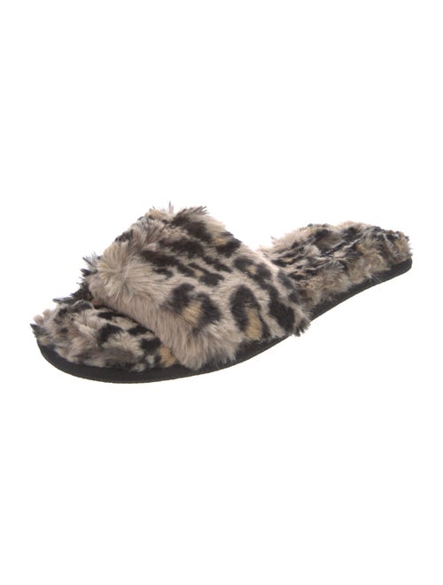 Generation Love Faux Fur Animal Print Slides