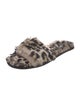 Generation Love Faux Fur Animal Print Slides