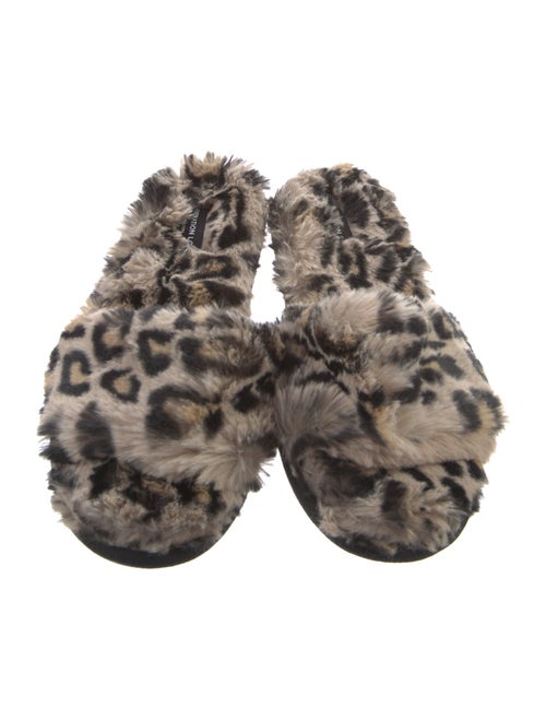 Generation Love Faux Fur Animal Print Slides