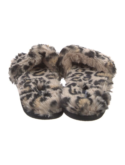 Generation Love Faux Fur Animal Print Slides