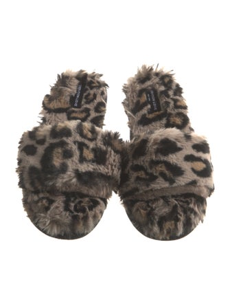 Generation Love Fur Animal Print Slides