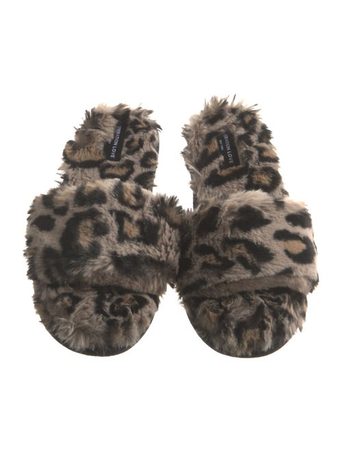 Generation Love Fur Animal Print Slides