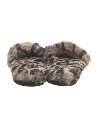 Generation Love Fur Animal Print Slides