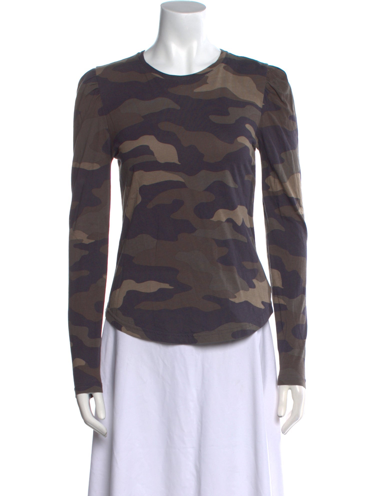 Generation Love Camouflage Print Crew Neck Top