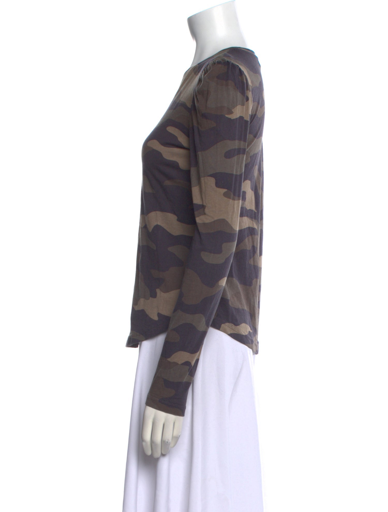 Generation Love Camouflage Print Crew Neck Top