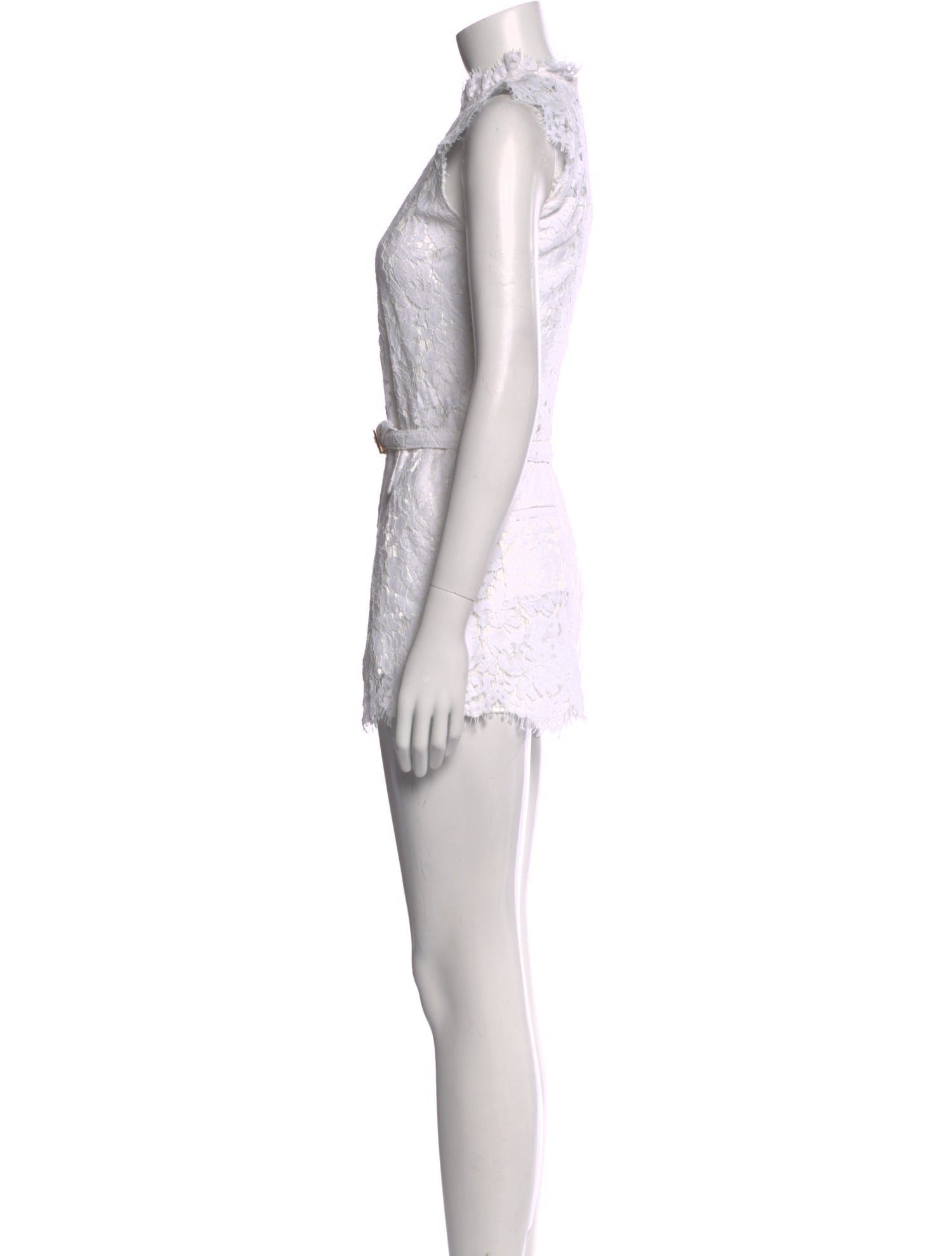 Generation Love Lace Pattern Mock Neck Romper