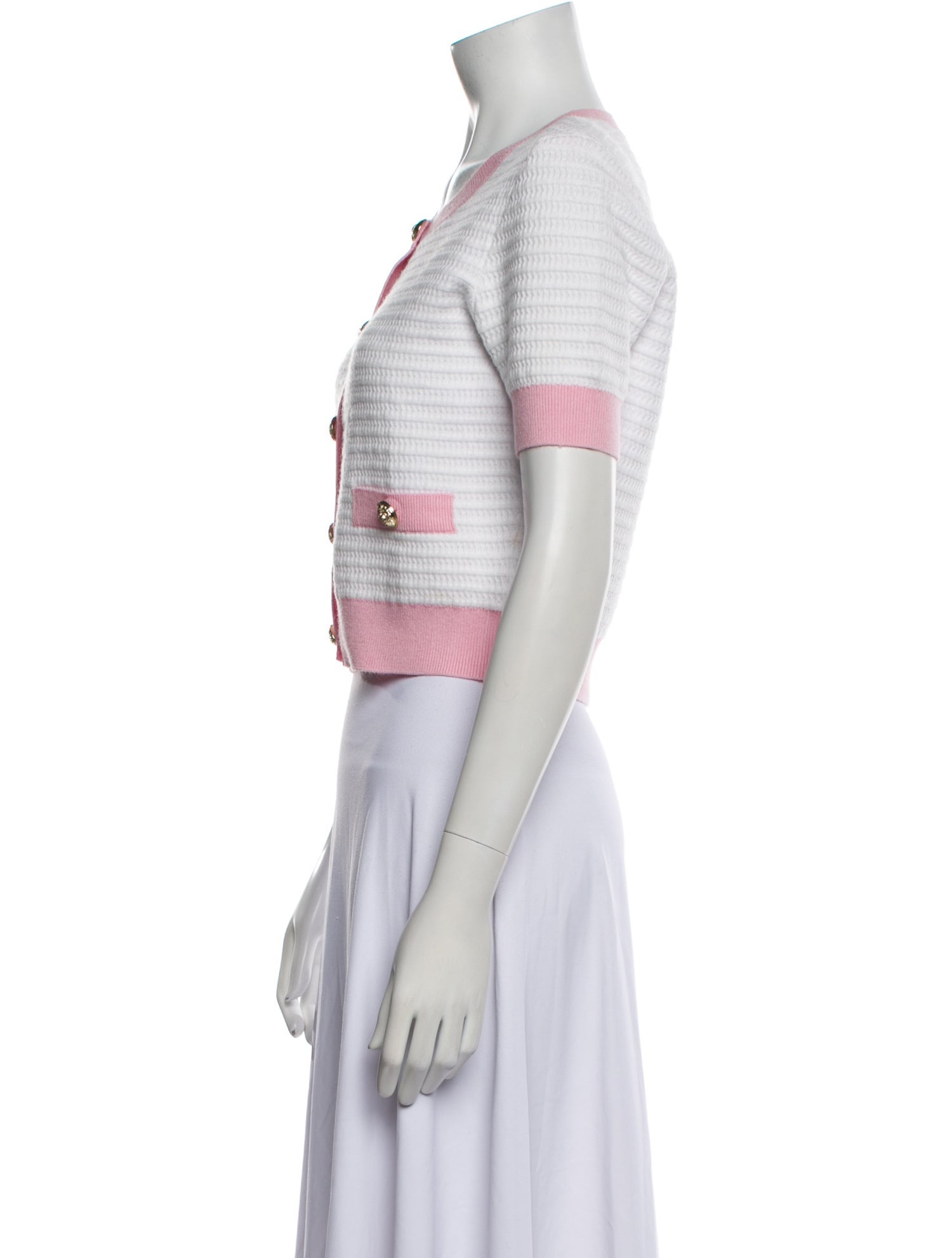 Generation Love Colorblock Pattern Crew Neck Crop Top