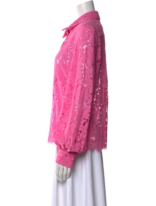 Generation Love Lace Pattern Long Sleeve Button-Up Top