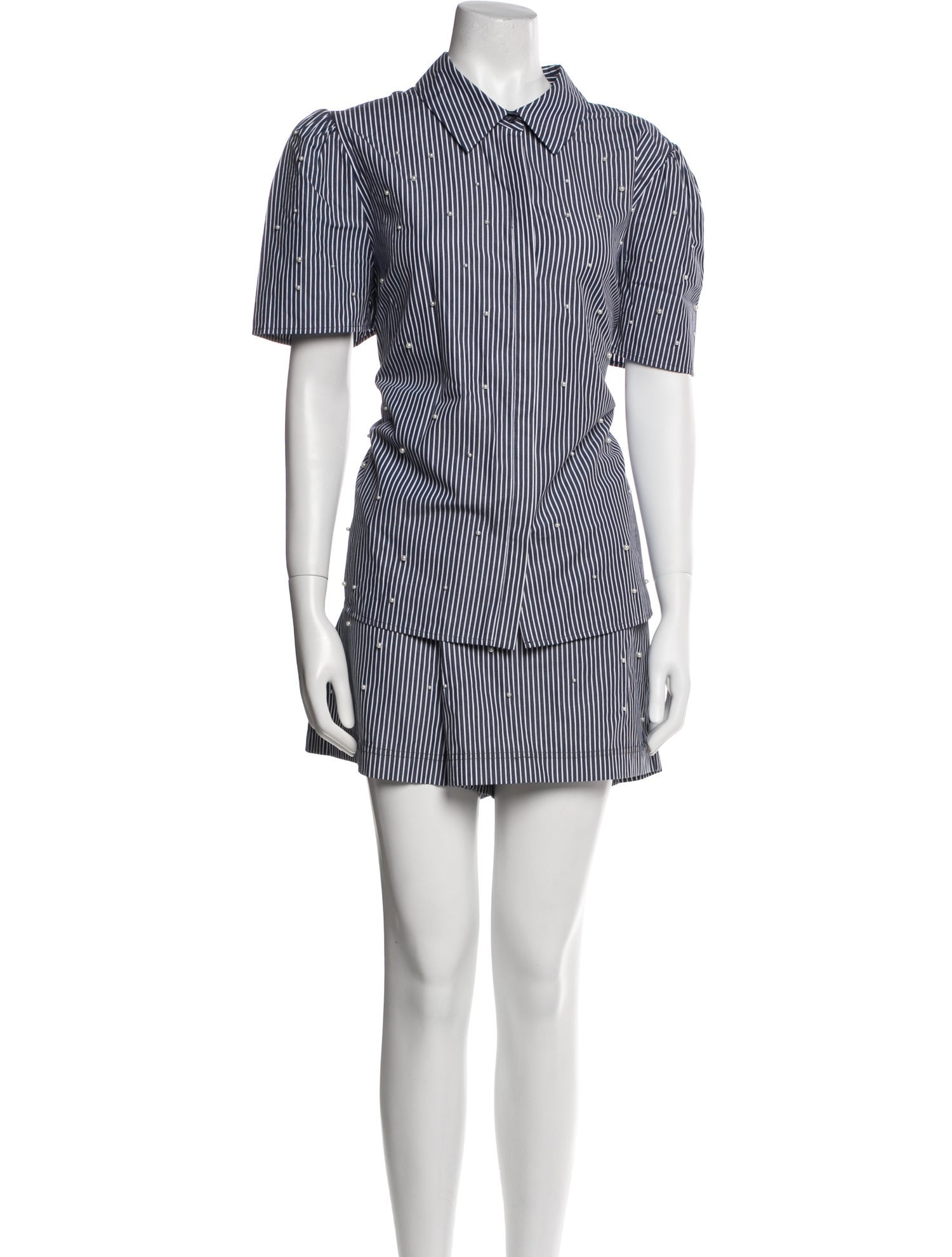 Generation Love Striped Beaded Accents Short Set