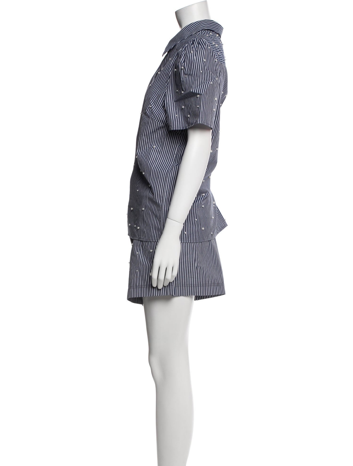 Generation Love Striped Beaded Accents Short Set