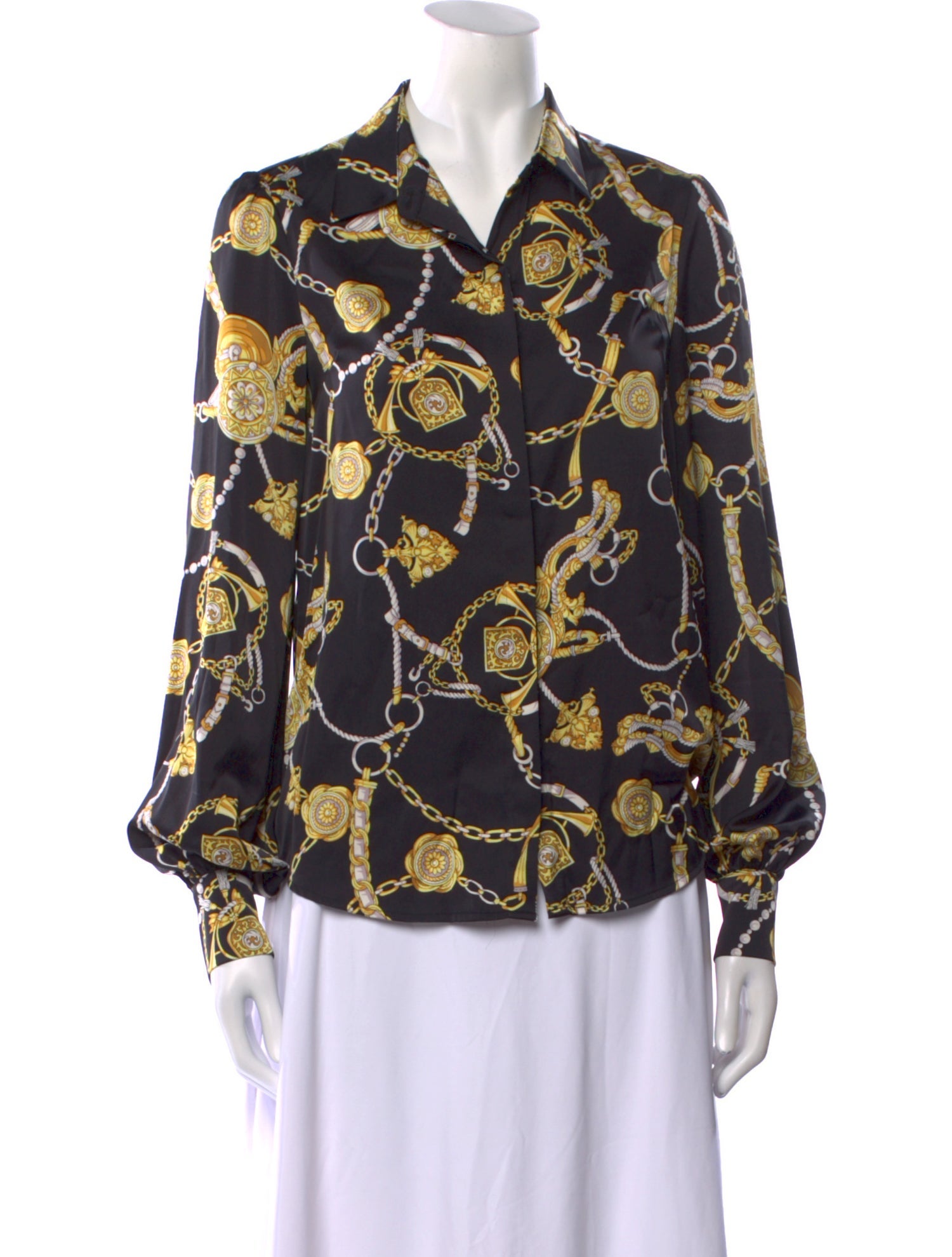 Generation Love Printed Long Sleeve Button-Up Top