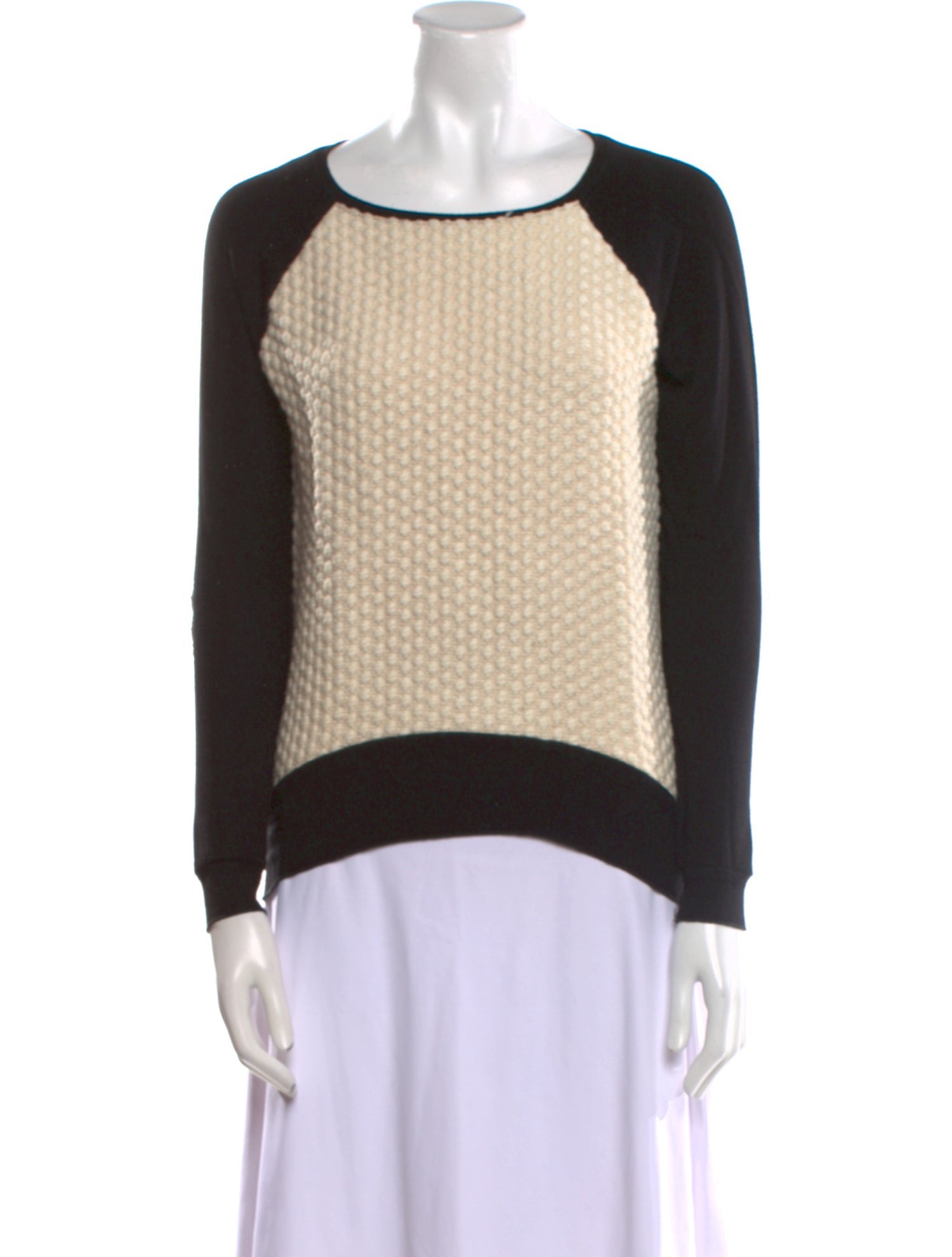 Generation Love Colorblock Pattern Scoop Neck Sweater