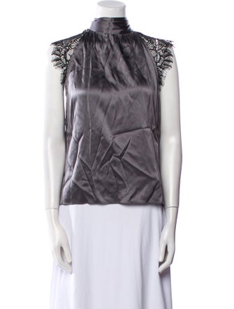 Generation Love Silk Mock Neck Top