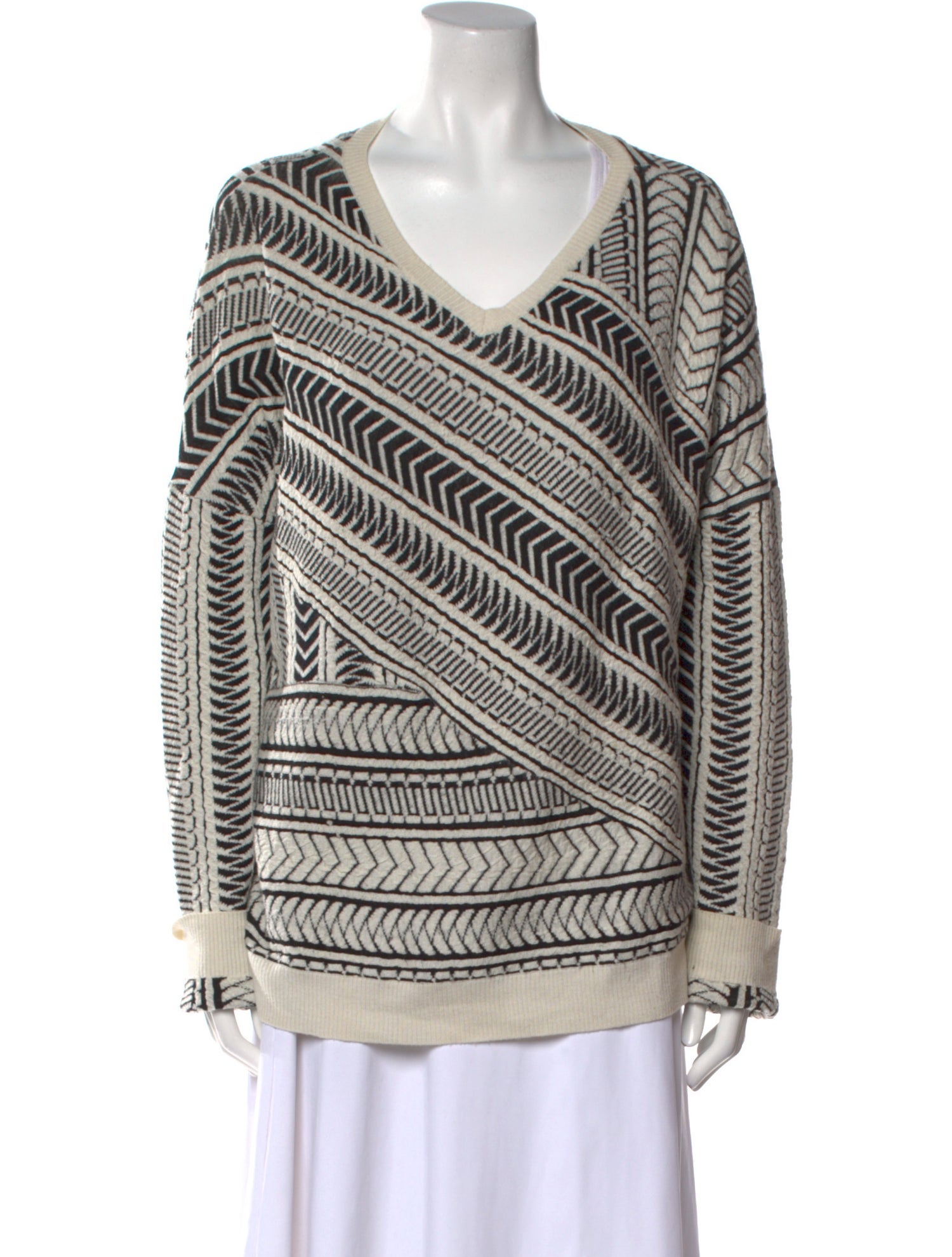 Generation Love Striped V-Neck Sweater
