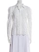 Generation Love Lace Pattern Long Sleeve Button-Up Top