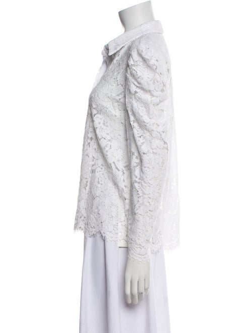 Generation Love Lace Pattern Long Sleeve Button-Up Top