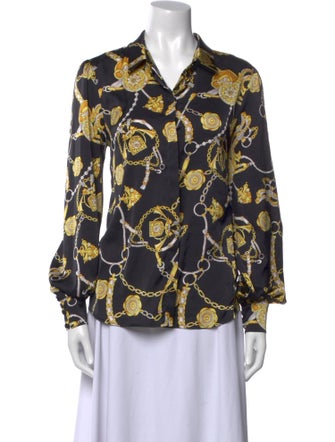 Generation Love Printed Long Sleeve Button-Up Top