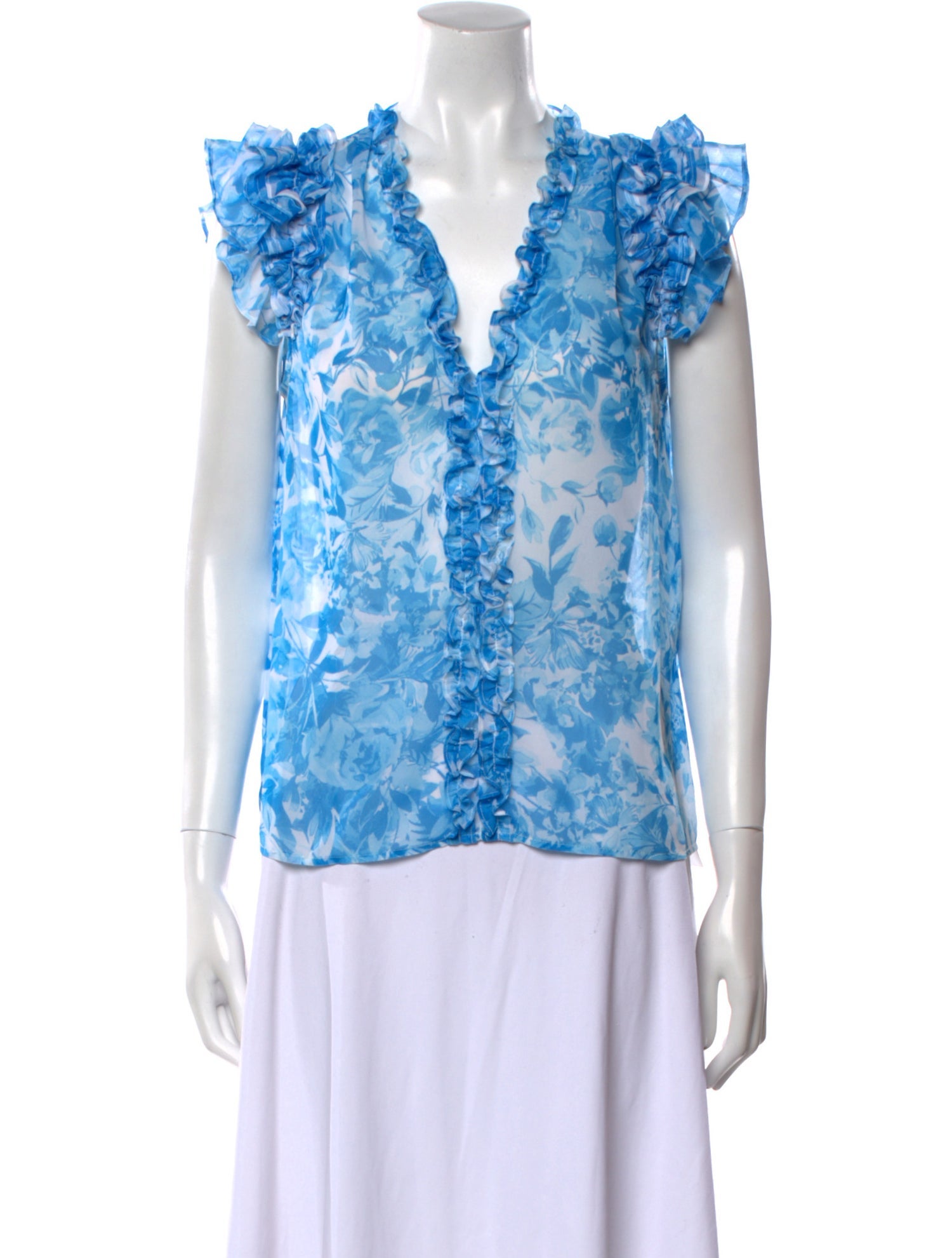 Generation Love Floral Print V-Neck Blouse