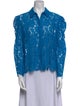 Generation Love Lace Pattern Long Sleeve Button-Up Top