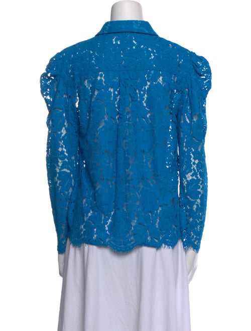 Generation Love Lace Pattern Long Sleeve Button-Up Top