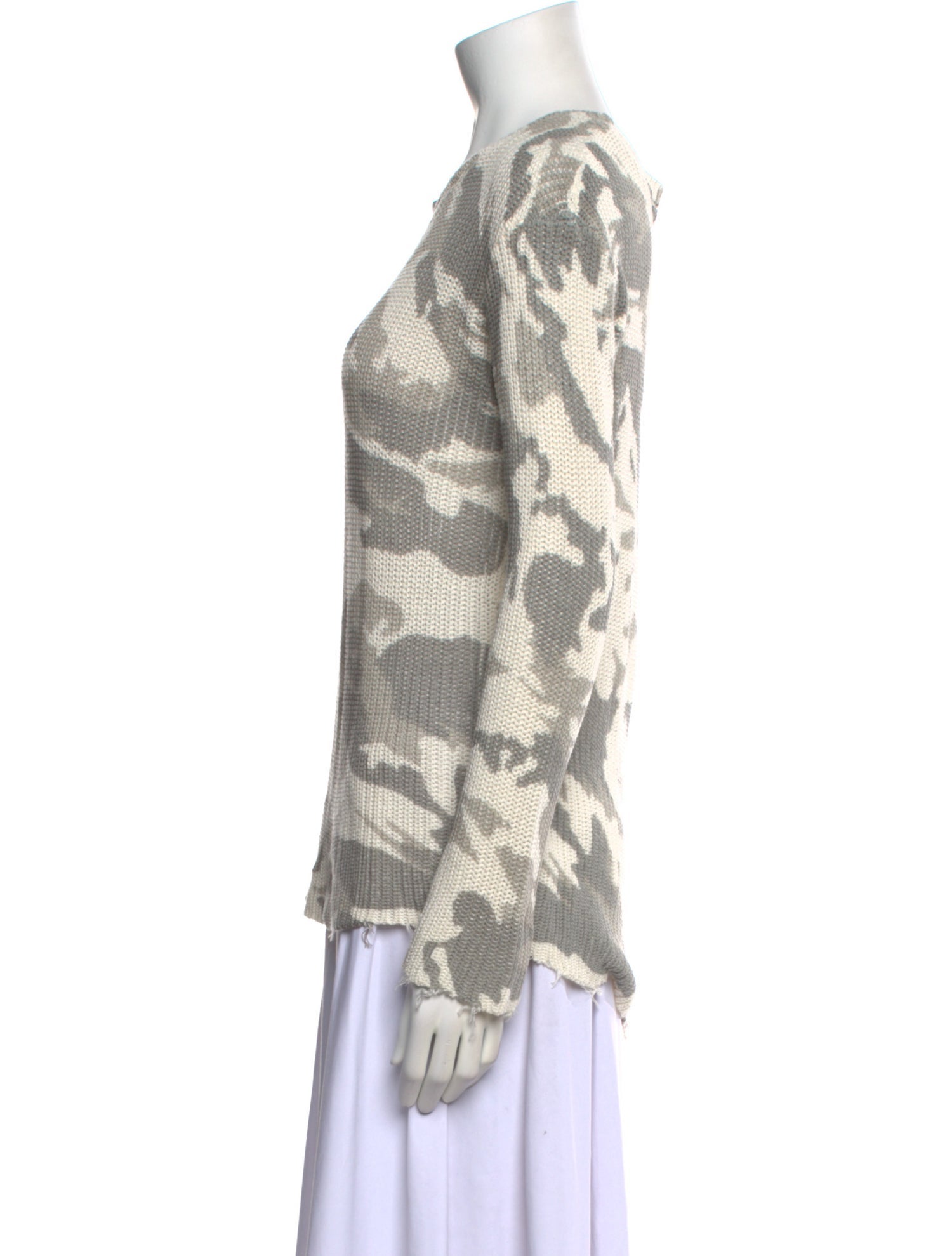 Generation Love Printed Bateau Neckline Sweater