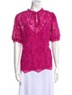 Generation Love Lace Pattern Crew Neck Blouse