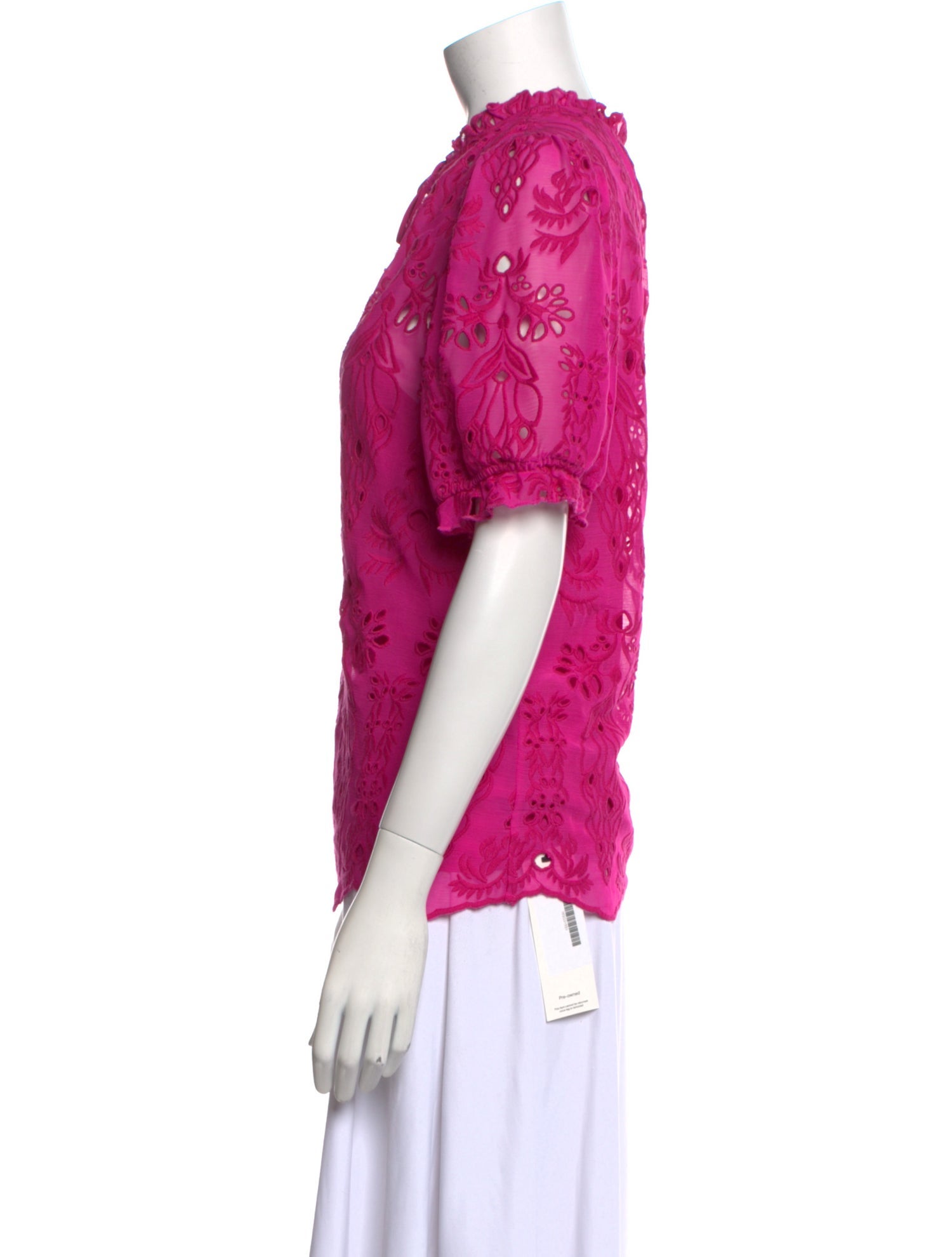 Generation Love Lace Pattern Crew Neck Blouse