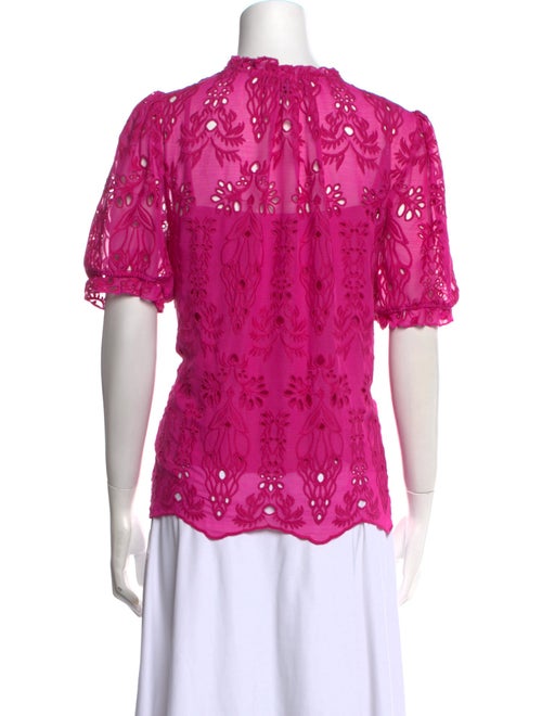 Generation Love Lace Pattern Crew Neck Blouse