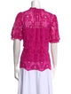 Generation Love Lace Pattern Crew Neck Blouse