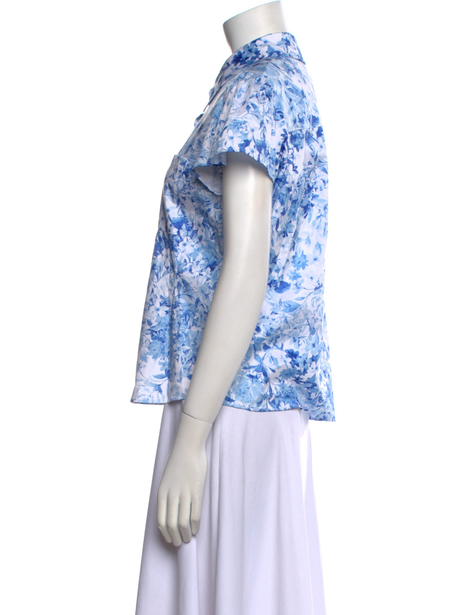 Generation Love Floral Print Short Sleeve Button-Up Top w/ Tags