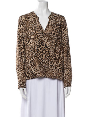 Generation Love Animal Print V-Neck Blouse