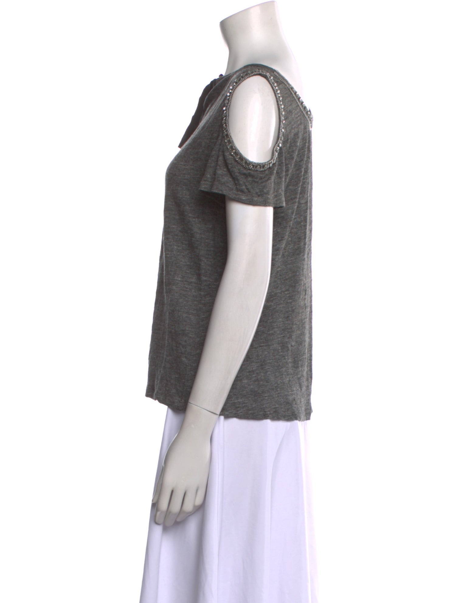 Generation Love Linen Bateau Neckline Top