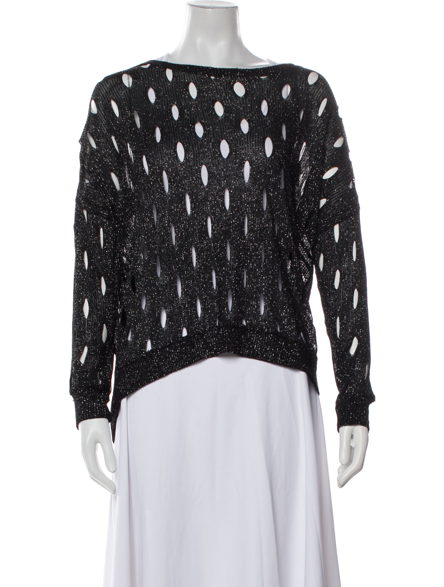 Generation Love Printed Bateau Neckline Sweater