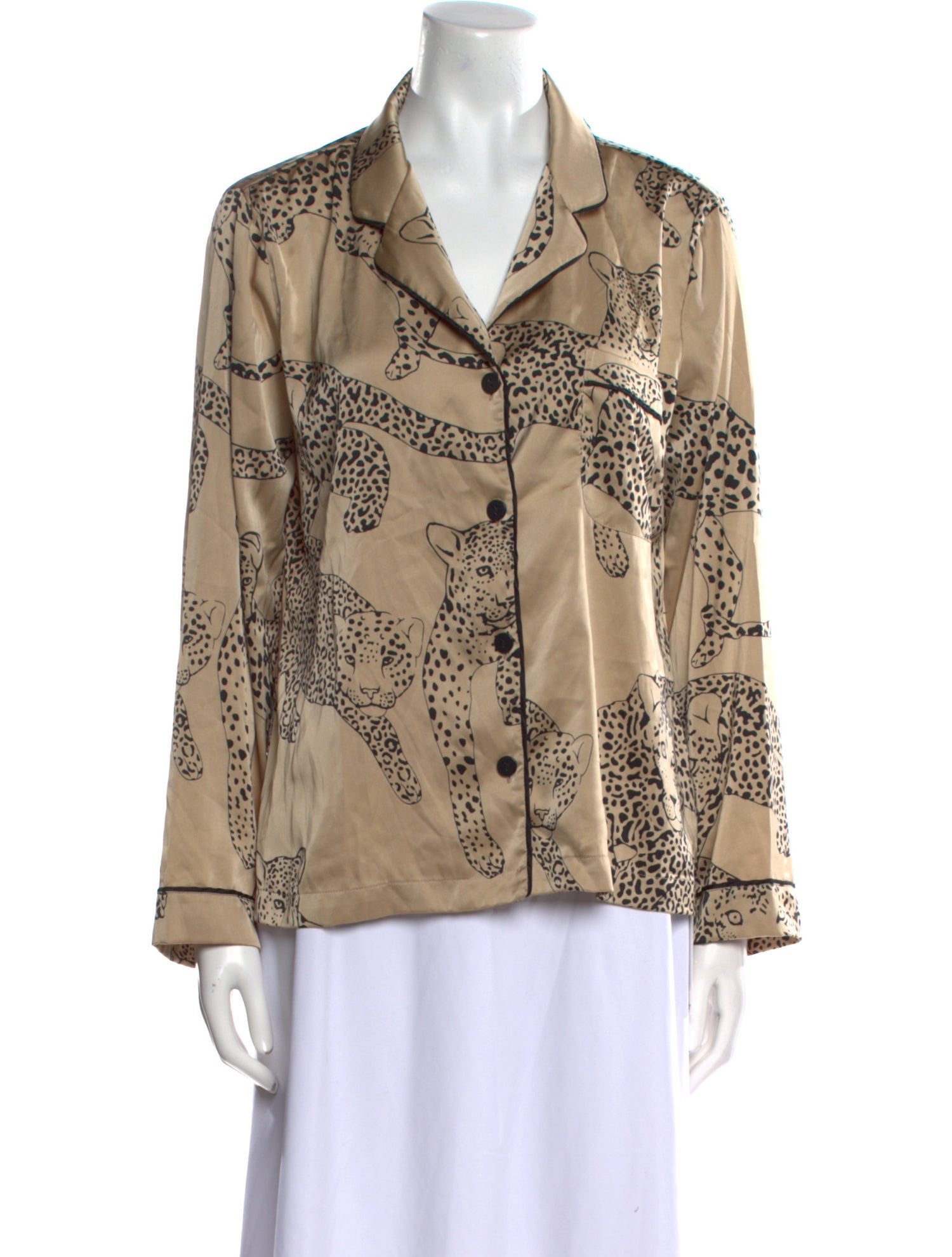 Generation Love Printed Long Sleeve Button-Up Top