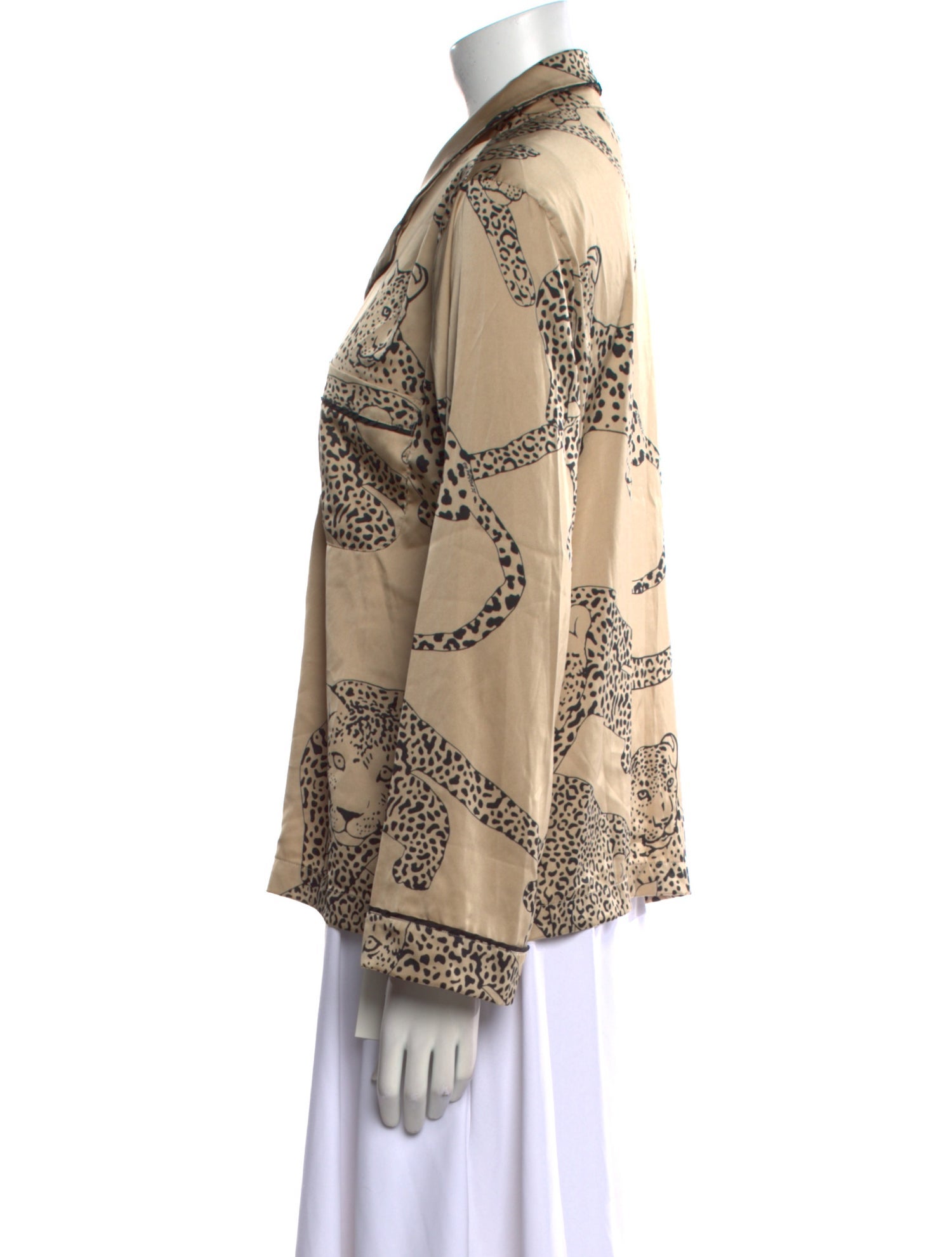 Generation Love Printed Long Sleeve Button-Up Top