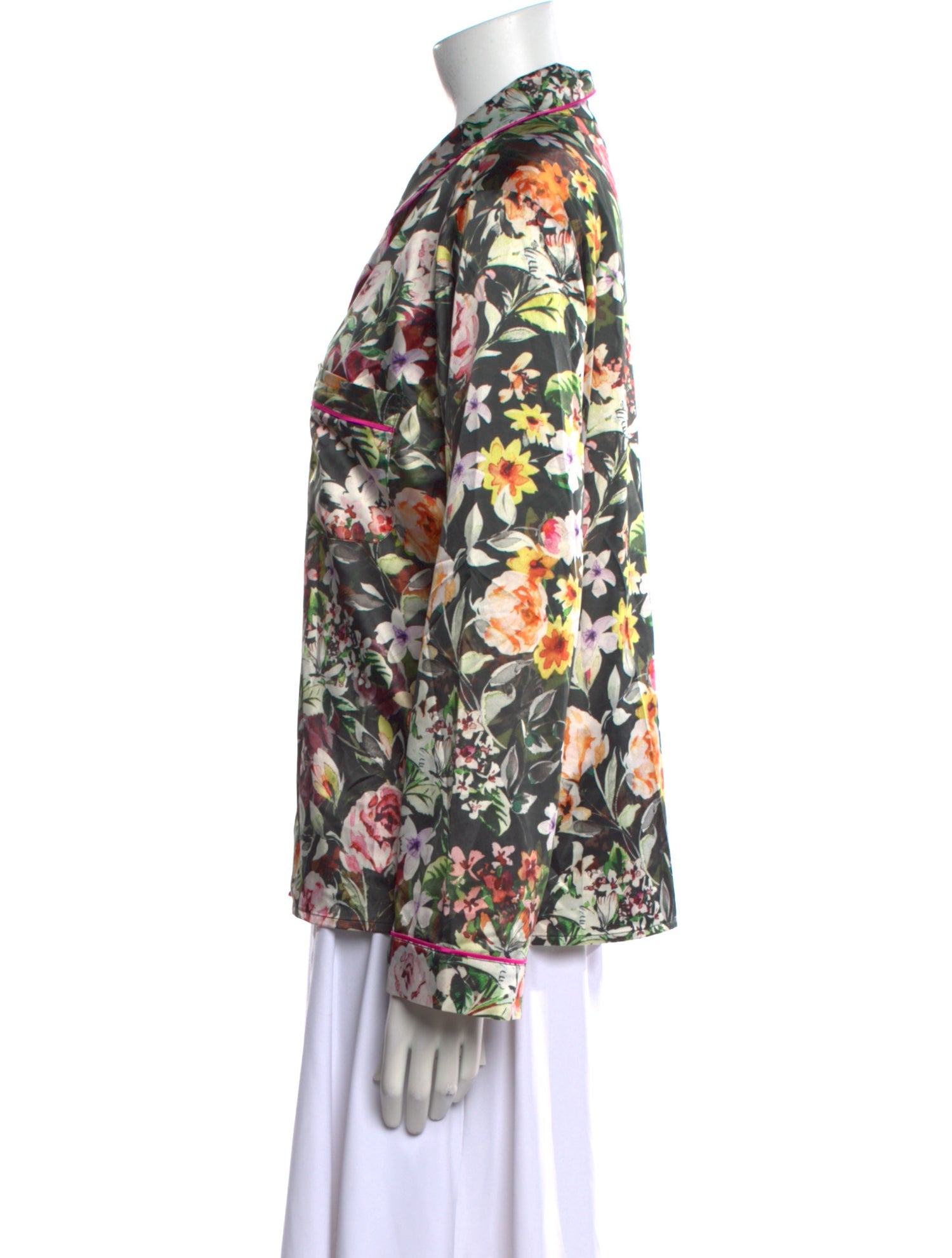 Generation Love Floral Print Long Sleeve Button-Up Top