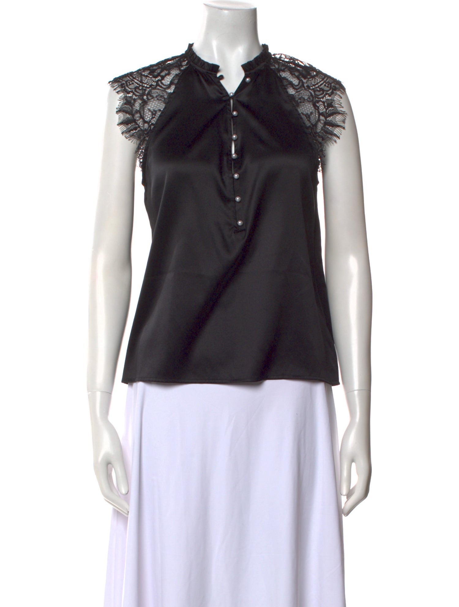 Generation Love Silk Mock Neck Top