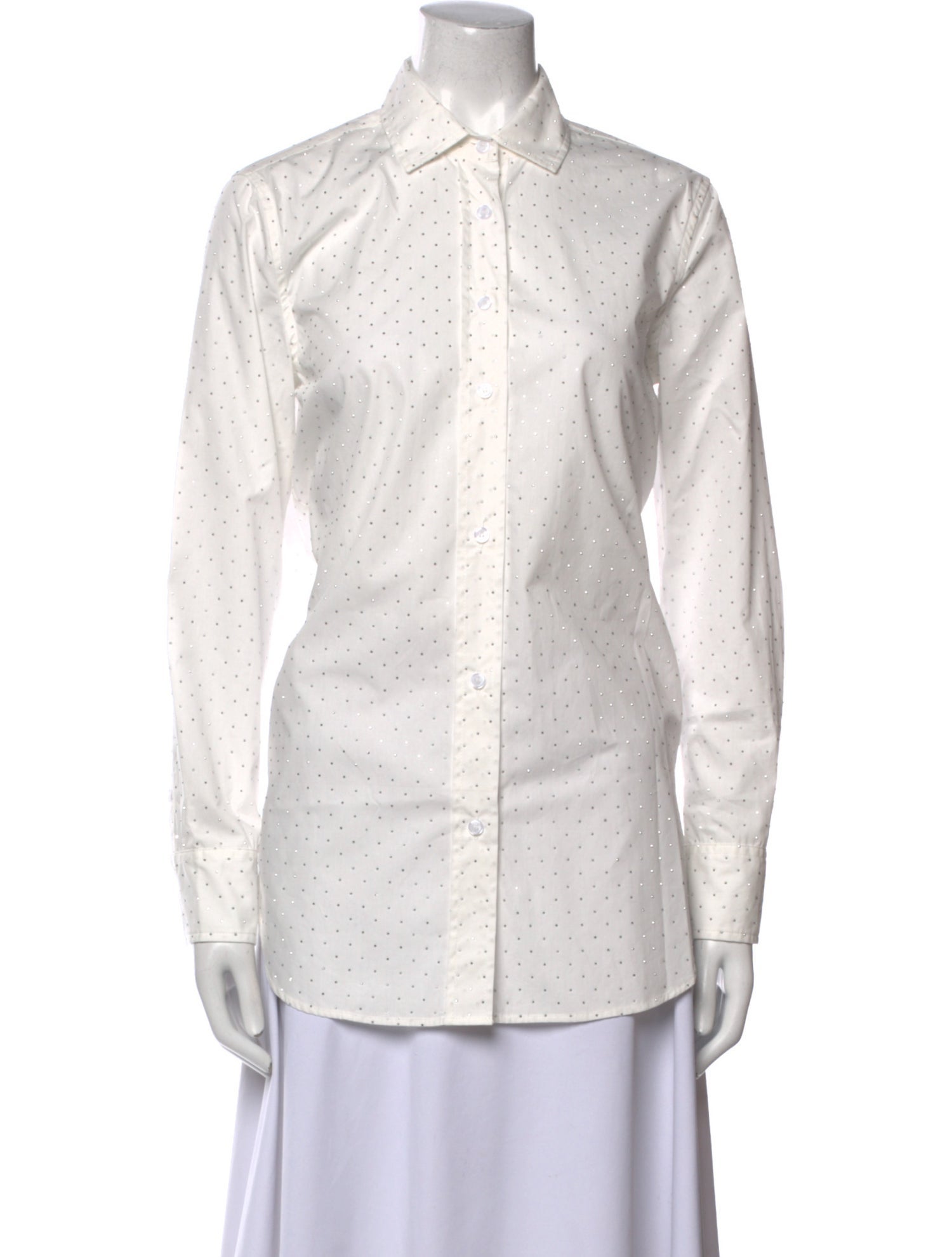 Generation Love Polka Dot Print Long Sleeve Button-Up Top w/ Tags