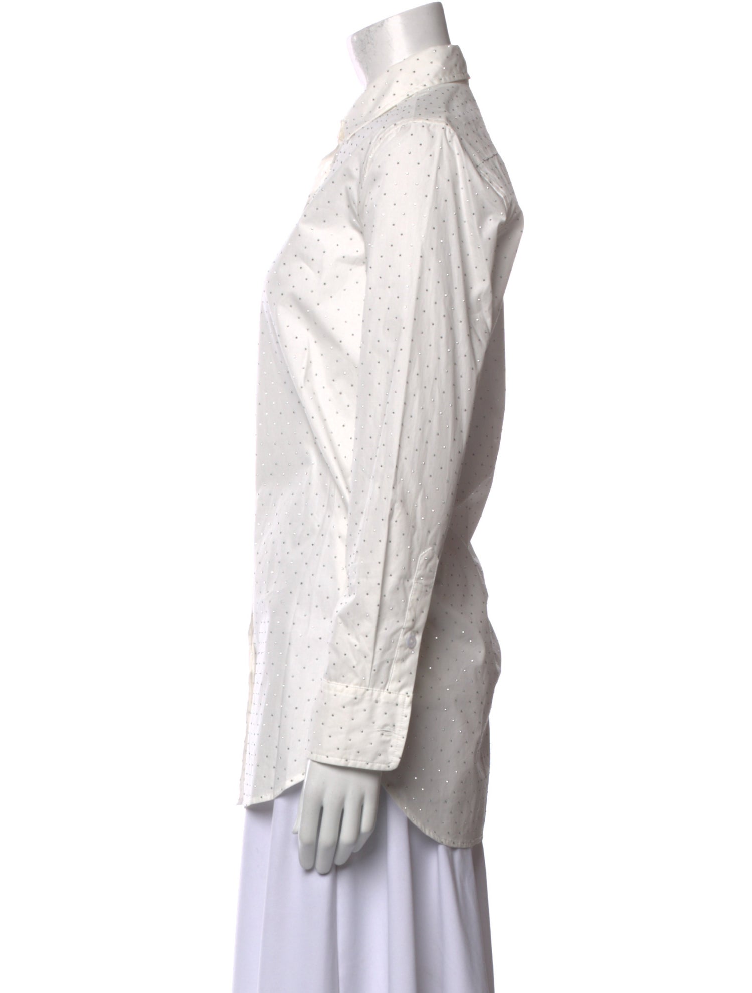 Generation Love Polka Dot Print Long Sleeve Button-Up Top w/ Tags