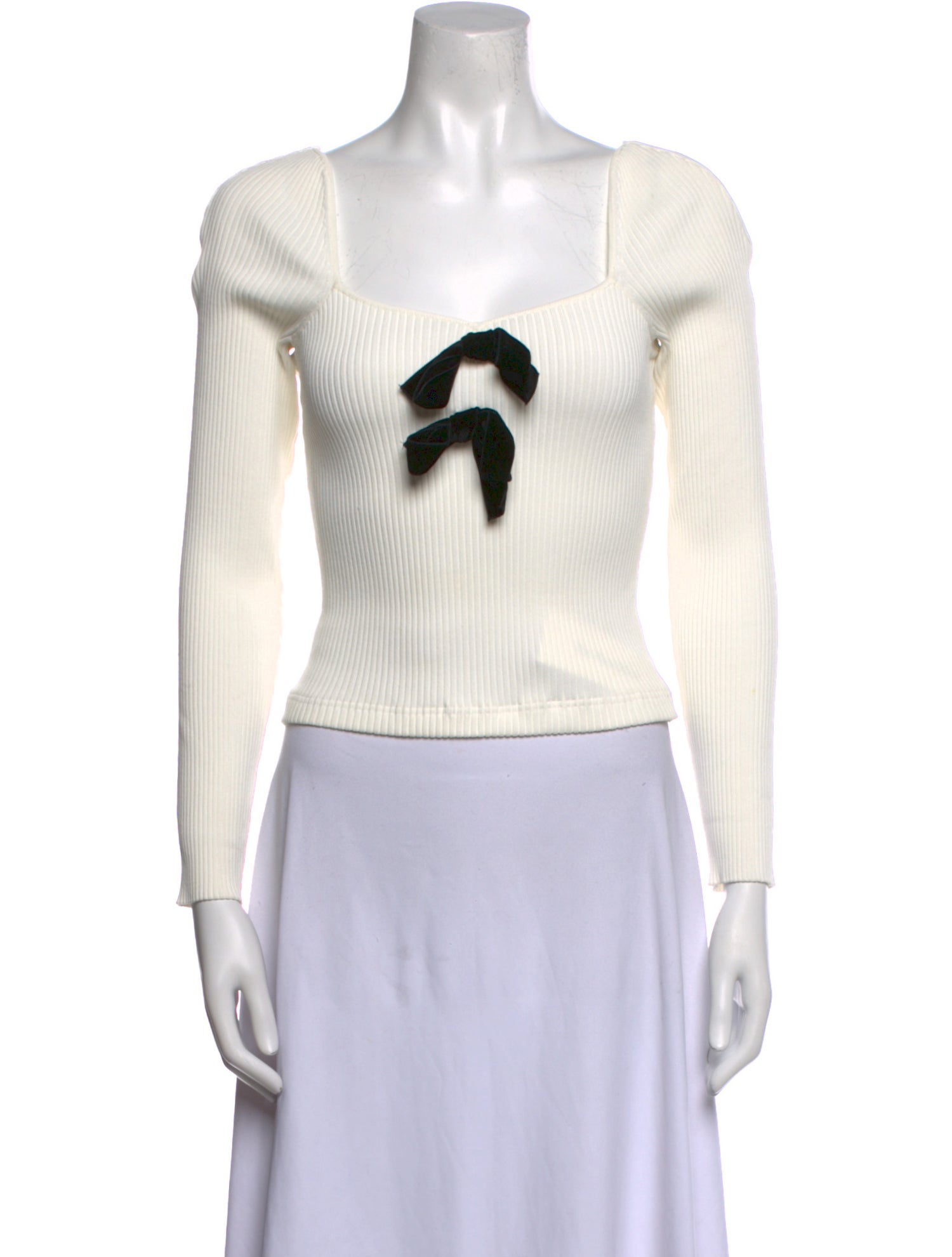 Generation Love Square Neckline Long Sleeve Crop Top