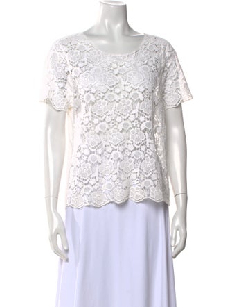 Generation Love Lace Pattern Scoop Neck Blouse