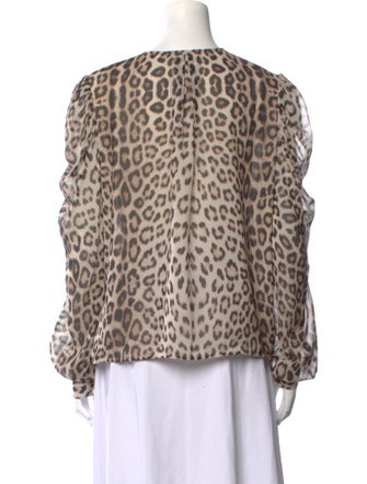Generation Love Silk Animal Print Blouse