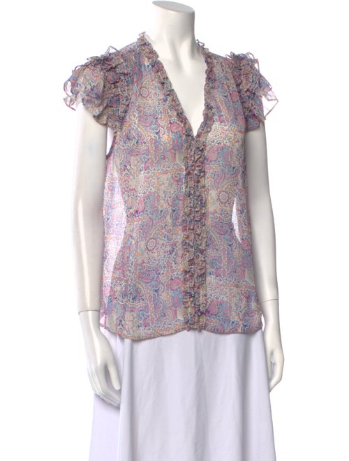 Generation Love Paisley Print V-Neck Blouse