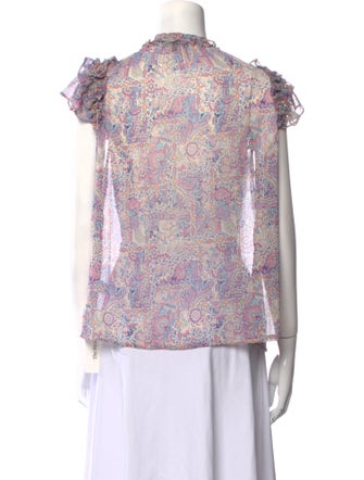Generation Love Paisley Print V-Neck Blouse