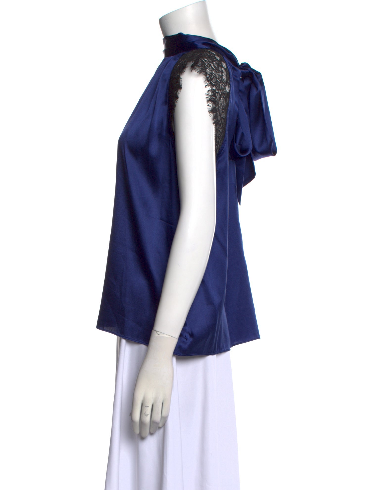 Generation Love Silk Mock Neck Blouse