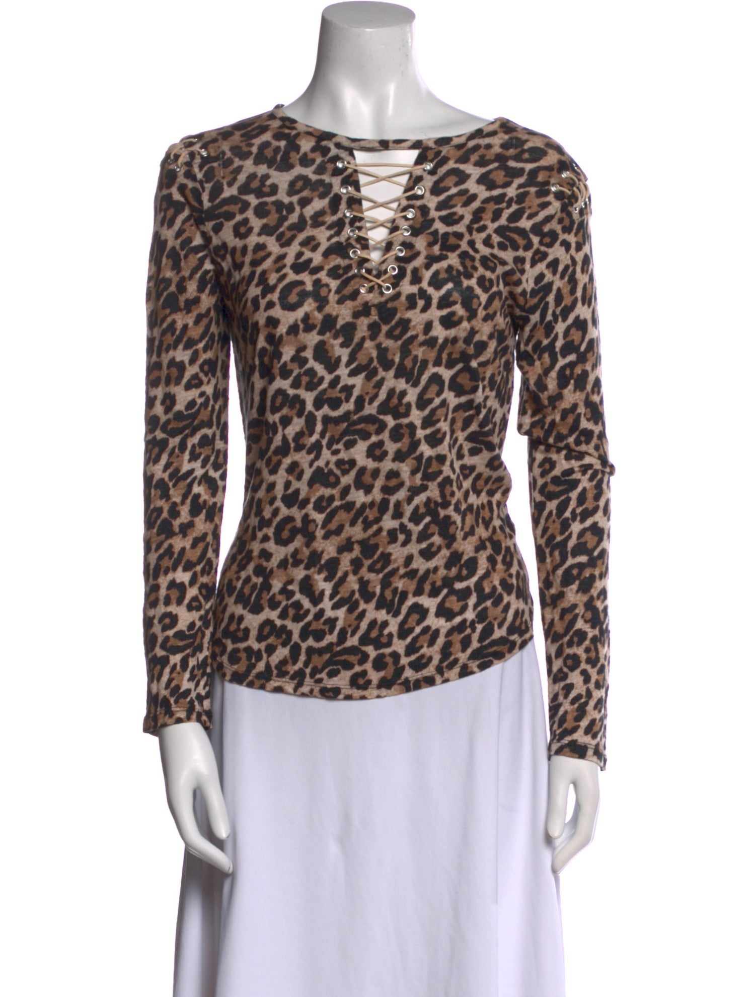 Generation Love Linen Animal Print Blouse