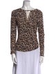Generation Love Linen Animal Print Blouse