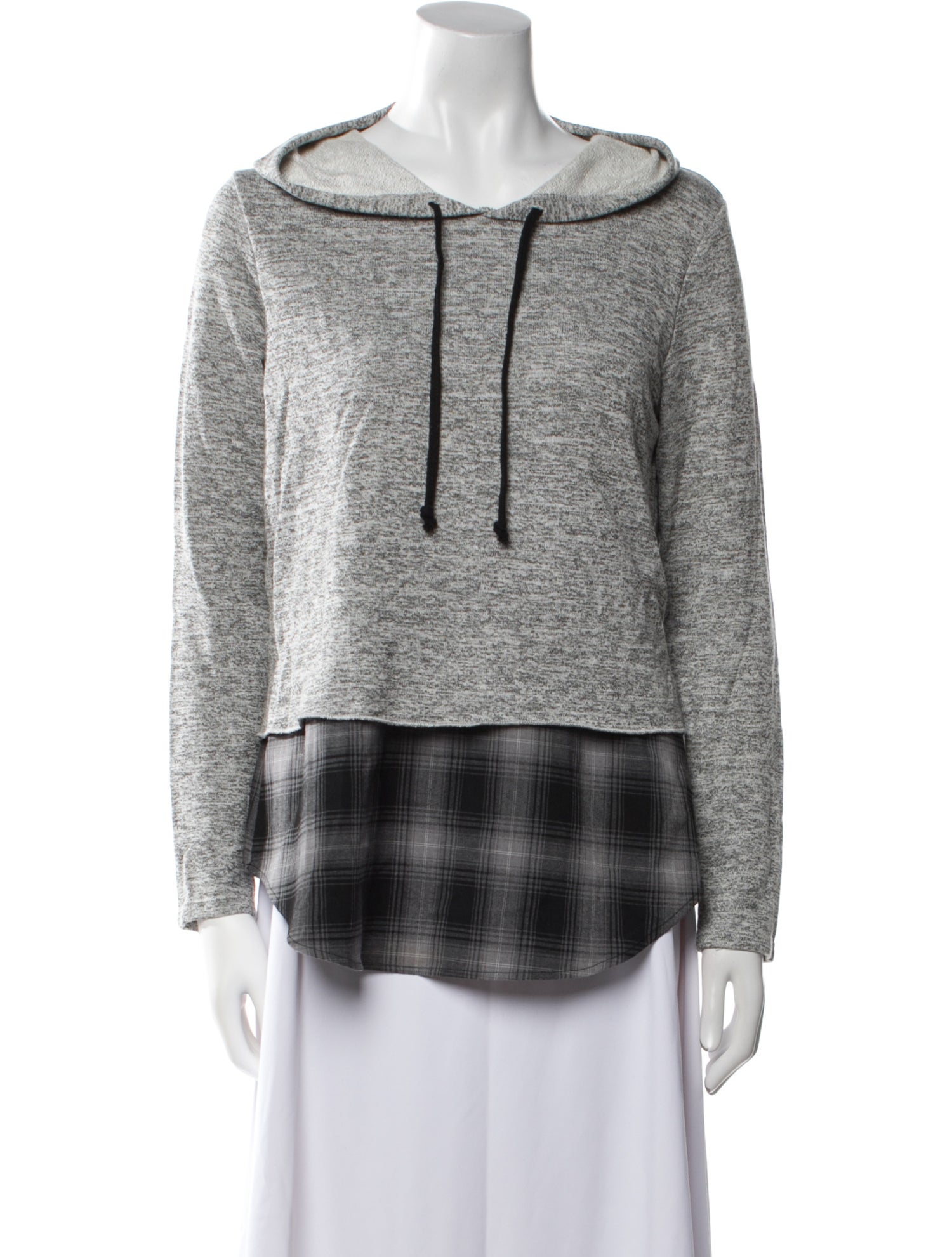 Generation Love Plaid Print V-Neck Sweatshirt