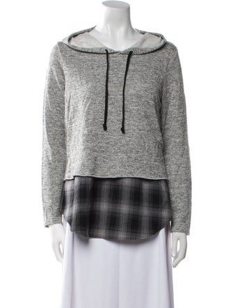 Generation Love Plaid Print V-Neck Sweatshirt