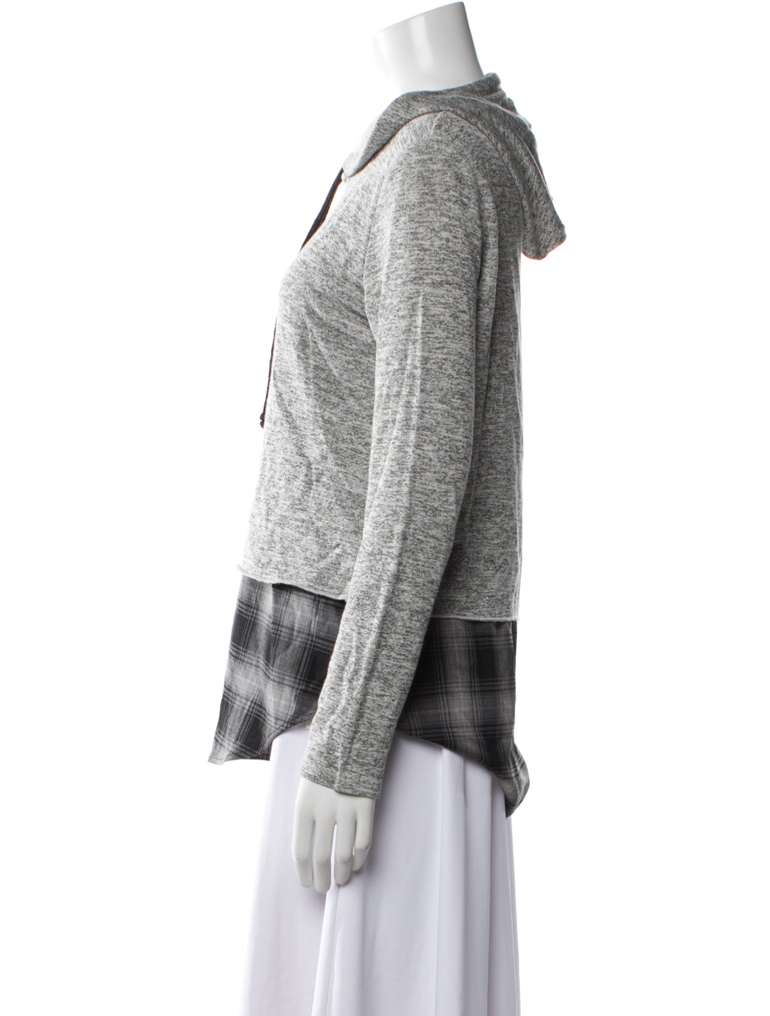 Generation Love Plaid Print V-Neck Sweatshirt